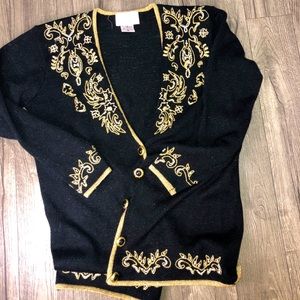 Black and Gold Vintage Sweater